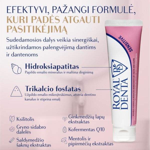 SENSITIVE dantų pasta jautriems dantims ir dantenoms, 130 g. - Image 3