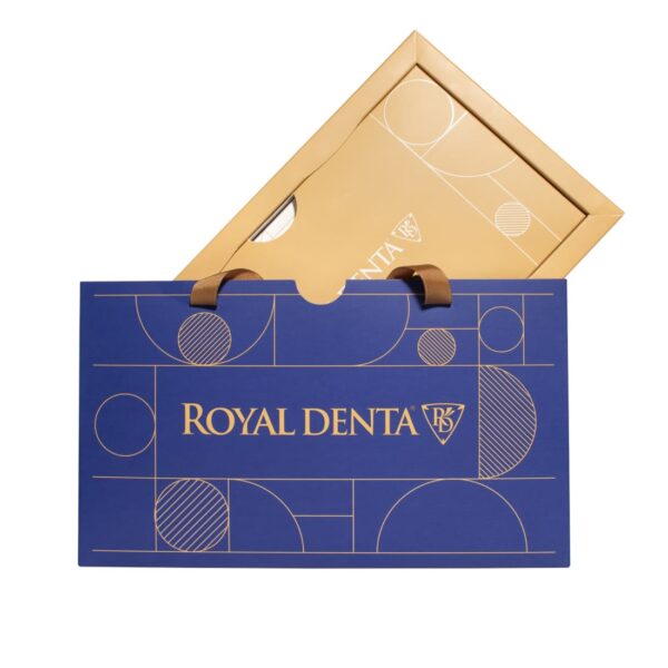 PAŽINTINIS rinkinys: visų rūšių dantų pastos po 20g, GOLD SUPER SOFT dantų šepetėlis, modernus kotelis - Image 2