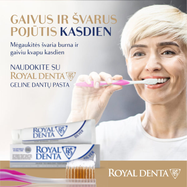 GOLD MEDIUM dantų šepetėlis, rožinis, klasikinis kotelis - Image 7