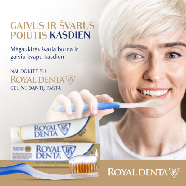 GOLD SOFT dantų šepetėlis, mėlynas, klasikinis kotelis - Image 7
