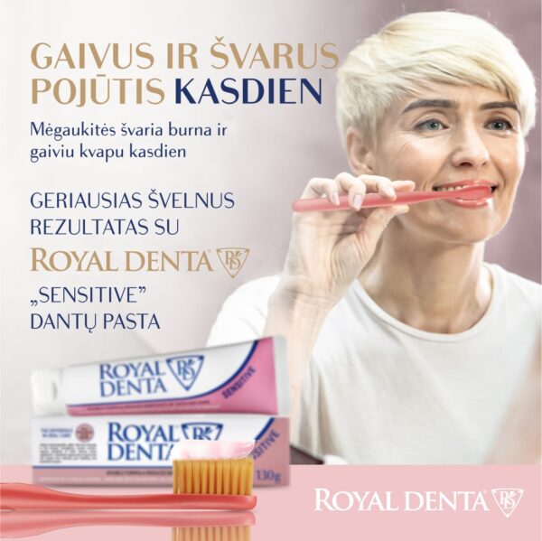 GOLD SUPER SOFT dantų šepetėlis, koralinis raudonas, modernus kotelis - Image 7