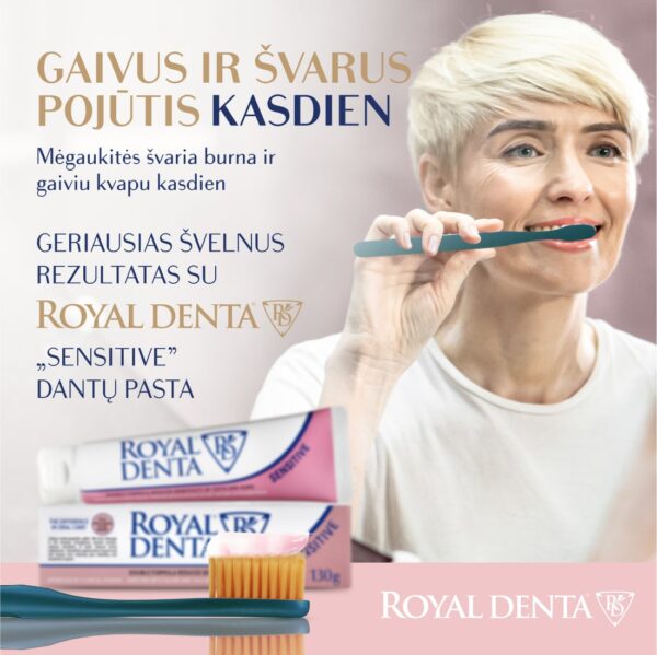 GOLD SUPER SOFT dantų šepetėlis, tamsiai žalias, modernus kotelis - Image 7