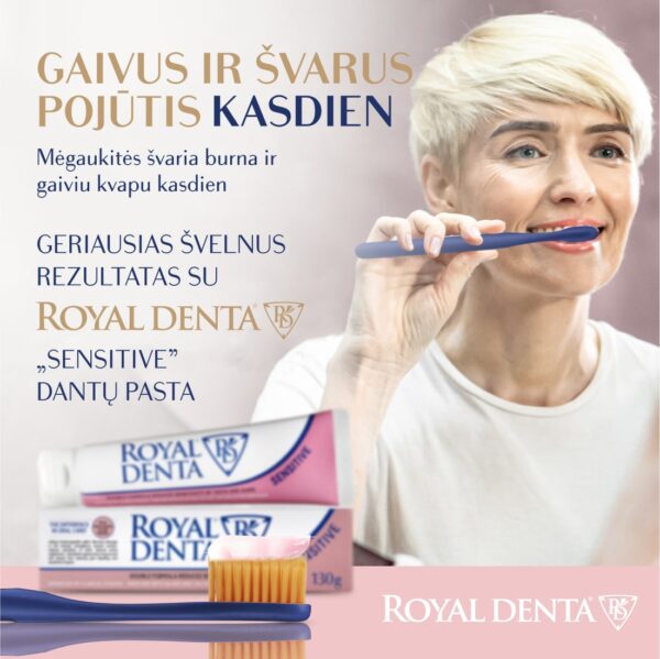 GOLD SUPER SOFT dantų šepetėlis, tamsiai mėlynas, modernus kotelis - Image 7