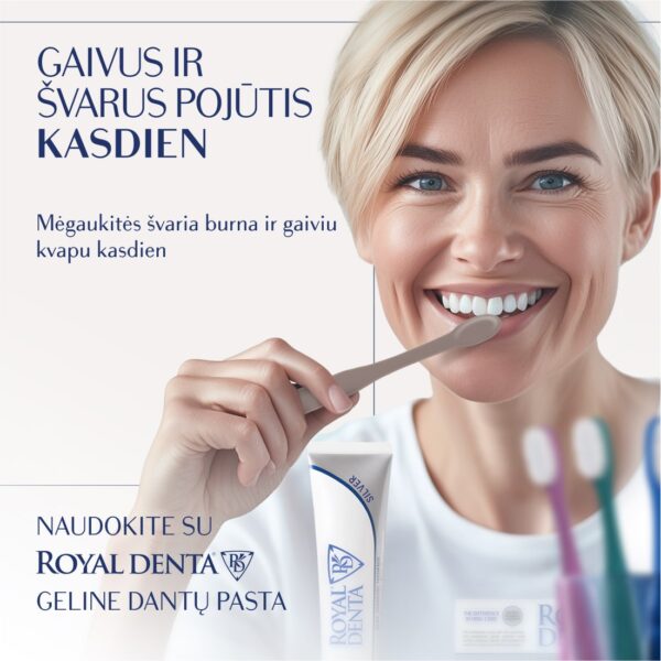 SILVER SOFT dantų šepetėlis, pilkai rusvas, modernus kotelis - Image 7
