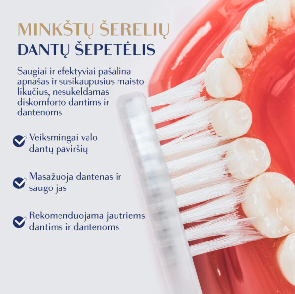 SILVER SOFT dantų šepetėlis, geltonas, klasikinis kotelis - Image 5