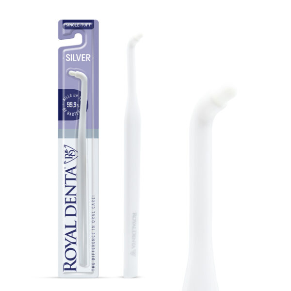 SILVER, vieno danties šepetėlis, baltas