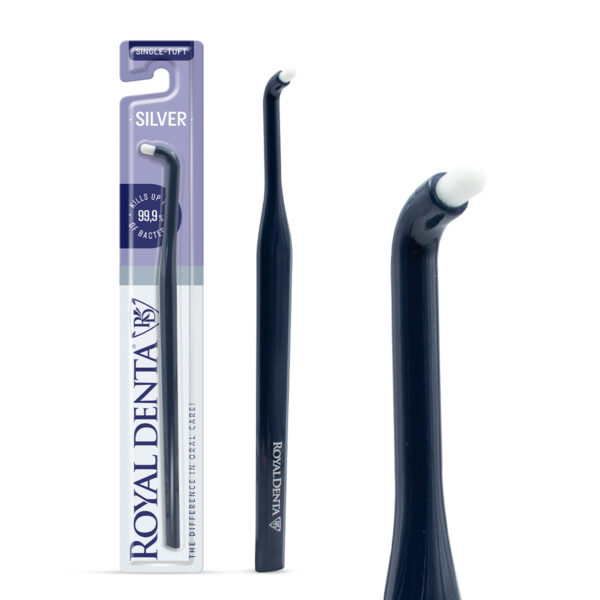 SILVER, vieno danties šepetėlis, tamsiai mėlynas